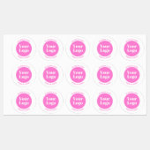 ビジネスロゴおよび編集可能な文字テンプレート | ピンク ラベル (シート)