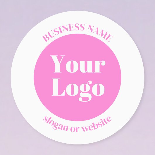 ビジネスロゴおよび編集可能な文字テンプレート | ピンク ラベル