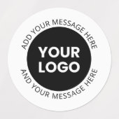 ビジネスロゴおよび編集可能文字防水 ラベル (デザイン2)