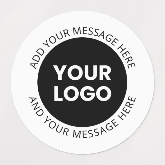 ビジネスロゴおよび編集可能文字防水 ラベル (デザイン1)