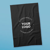 ビジネスロゴおよび編集可能文字 |黒と白 キッチンタオル