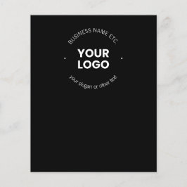 ビジネスロゴおよび編集可能文字 |黒と白 チラシ