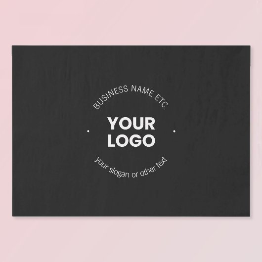 ビジネスロゴおよび編集可能文字 |黒と白 薄葉紙