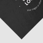 ビジネスロゴおよび編集可能文字 |黒と白 薄葉紙 (詳細)