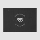 ビジネスロゴおよび編集可能文字 |黒と白 薄葉紙 (正面)