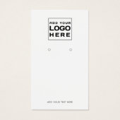 ビジネスロゴおよびQRコードイヤリングディスプレイカード (正面)