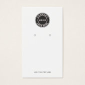 ビジネスロゴおよびQRコードイヤリングディスプレイカード (正面)