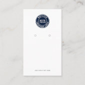 ビジネスロゴおよびQRコードイヤリングディスプレイカード 名刺 (正面)