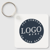 ビジネスロゴおよびQRコード会社スタッフ従業員 キーホルダー (正面)