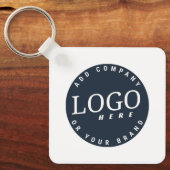 ビジネスロゴおよびQRコード会社スタッフ従業員 キーホルダー (正面)