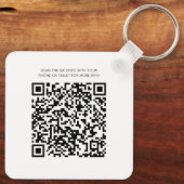 ビジネスロゴおよびQRコード会社スタッフ従業員 キーホルダー (裏面)