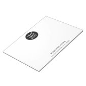 ビジネスロゴおよびWebサイトのカスタム従業員 ノートパッド (アングル)