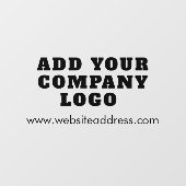 ビジネスロゴおよびWebサイトのURL会社 ウィンドウサイン (シート)