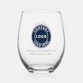 ビジネスロゴおよびWebサイトプロモ企業のーション ステムなしワイングラス (正面)