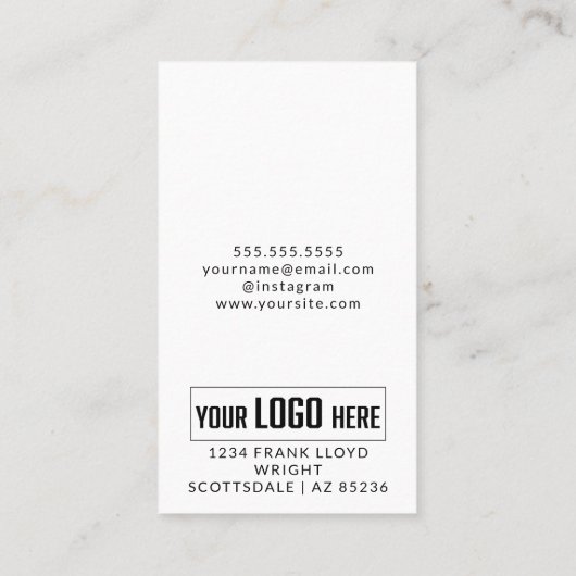 ビジネスロゴお洒落ミニマリストプロモーション 割引カード (裏面)