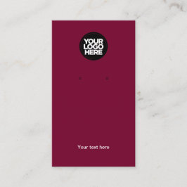 ビジネスロゴさくらんぼ赤いイヤリング表示カード 名刺