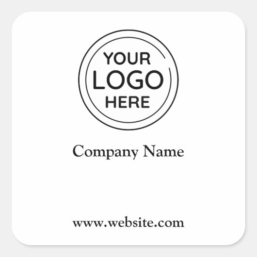 ビジネスロゴとくもの巣アドレス スクエアシール (正面)