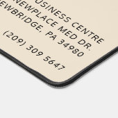 ビジネスロゴとアドレス会社のプロモーションの追加 デスクマット (コーナー)