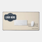 ビジネスロゴとアドレス会社のプロモーションの追加 デスクマット (キーボード&マウス)