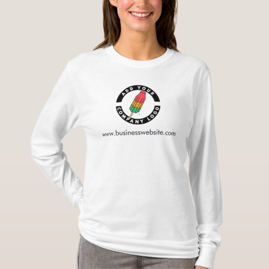 ビジネスロゴとウェブサイトアドレスを作成 Tシャツ (正面)