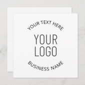 ビジネスロゴとカスタマイズ可能なメッセージ 招待状 (正面/裏面)