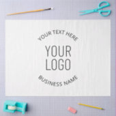 ビジネスロゴとカスタマイズ可能なメッセージ 薄葉紙 (クラフト)