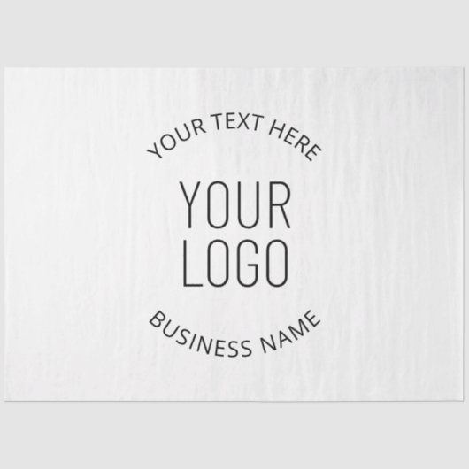 ビジネスロゴとカスタマイズ可能なメッセージ 薄葉紙 (正面)