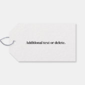 ビジネスロゴとカスタマイズ可能な文字テンプレート ギフトタグ (裏面横)