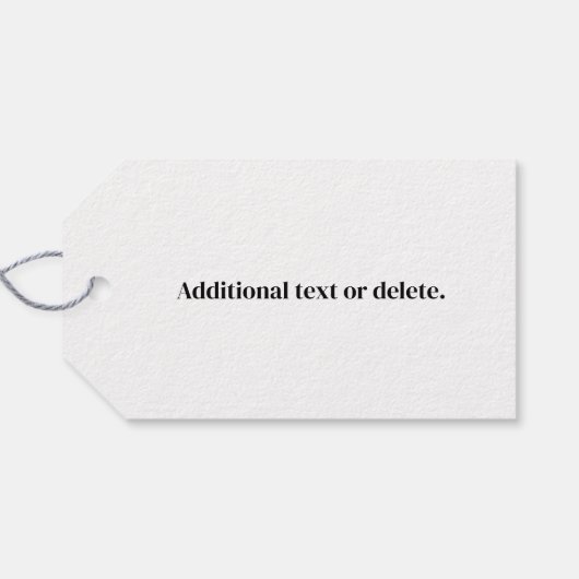 ビジネスロゴとカスタマイズ可能な文字テンプレート ギフトタグ (裏面横)