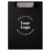 ビジネスロゴとカスタマイズ可能な文字テンプレート クリップボード (正面)