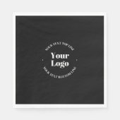 ビジネスロゴとカスタマイズ可能な文字テンプレート スタンダードランチョンナプキン (正面)