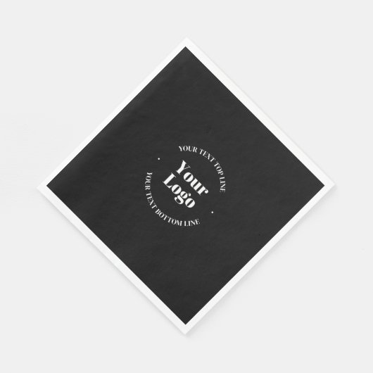 ビジネスロゴとカスタマイズ可能な文字テンプレート スタンダードランチョンナプキン (角)