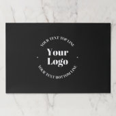 ビジネスロゴとカスタマイズ可能な文字テンプレート ペーパーパッド (正面)