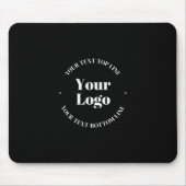 ビジネスロゴとカスタマイズ可能な文字テンプレート マウスパッド (正面)