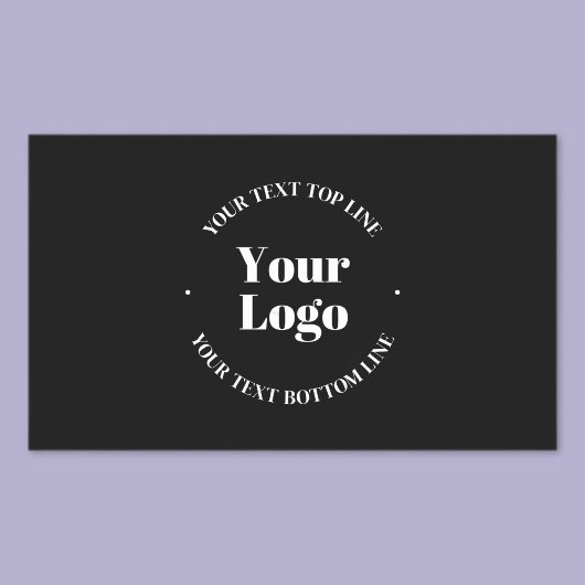 ビジネスロゴとカスタマイズ可能な文字テンプレート 長方形シール