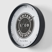 ビジネスロゴとカスタム文字のモダン追加 壁時計 (傾斜)