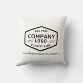 ビジネスロゴとスローガンの追加カスタムルーム クッション (裏面)