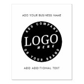 ビジネスロゴとビジネスカスタム文字の追加 ラバースタンプ (インプリント)