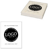 ビジネスロゴとビジネスカスタム文字の追加 ラバースタンプ (押印)