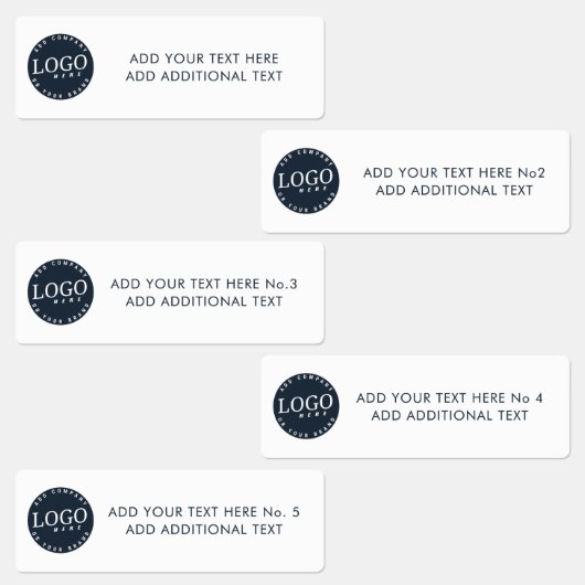 ビジネスロゴとビジネスカスタム文字の追加 ラベル (グループ)