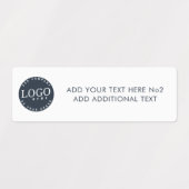 ビジネスロゴとビジネスカスタム文字の追加 ラベル (デザイン2)