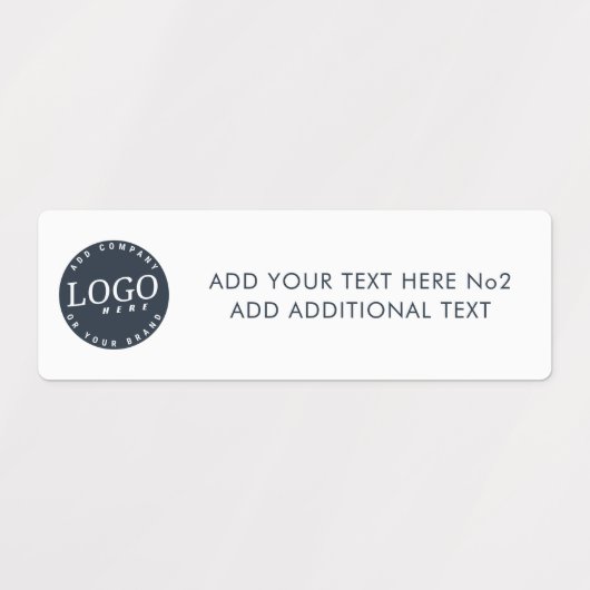 ビジネスロゴとビジネスカスタム文字の追加 ラベル (デザイン2)