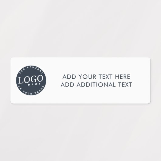 ビジネスロゴとビジネスカスタム文字の追加 ラベル (デザイン1)