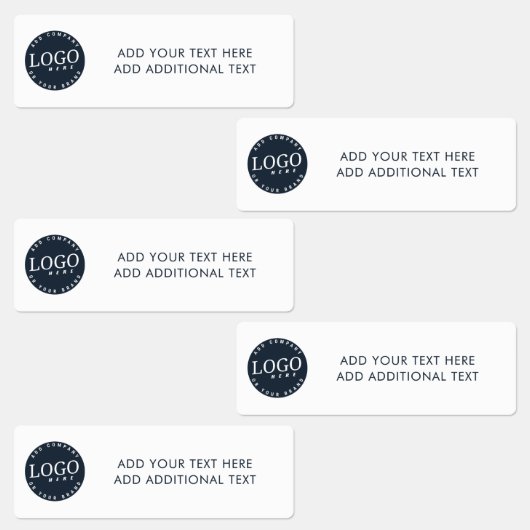 ビジネスロゴとビジネスカスタム文字の追加 ラベル (グループ)