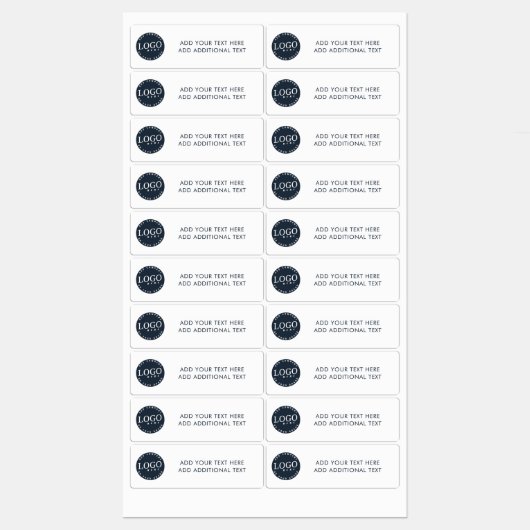 ビジネスロゴとビジネスカスタム文字の追加 ラベル (シート)