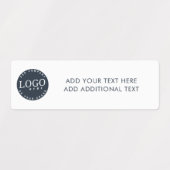 ビジネスロゴとビジネスカスタム文字の追加 ラベル (デザイン2)