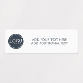 ビジネスロゴとビジネスカスタム文字の追加 ラベル (デザイン1)