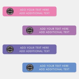 ビジネスロゴとビジネスカスタム文字の追加 ラベル