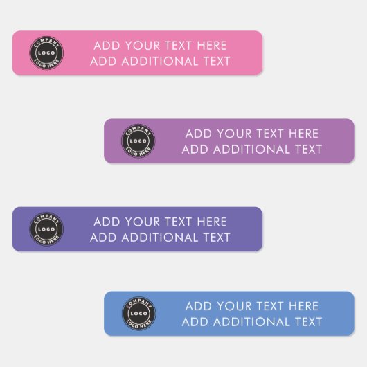 ビジネスロゴとビジネスカスタム文字の追加 ラベル (グループ)