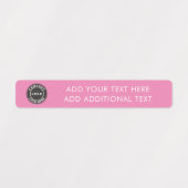 ビジネスロゴとビジネスカスタム文字の追加 ラベル (デザイン1)